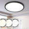 ZMH Deckenlampe LED Deckenleuchte Badezimmer - Ø30cm Badezimmerlampe Dimmbar Schwarz Rhombenplatte Badlampe Flach Rund Ultra Dünn Flurlampe 24W Augenschutz Schlafzimmerlampe für Küche Flur Bad