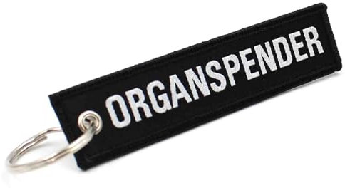 VmG-Store MADE IN Jet Tag Schlüsselanhänger Länderfahnen robustes festes Material umkettelt mit stilvollen Länder Fahnen S149 (Organspender)