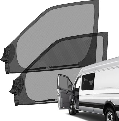 Opaltool Mosquitera magnética para ventana lateral para Mercedes Sprinter 2007-2025, parasol elástico para coche para protección solar UV y protección de privacidad