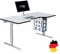 LeetDesk Pro Gaming Tisch in Weiß Schwarz - Elektrisch Höhenverstellbarer Schreibtisch - Computertisch - Ergonomisch - Minimalistisch - 160x80 cm - Cockpit