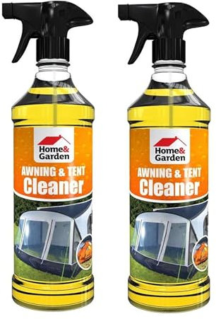 2 x Caravan awning & tent cleaner spray - outdoor canopy fabric cleaner - tent stain remover - 500ml- Ready to use outdoor fabric spray - for awnings canopies gazebos & tents.