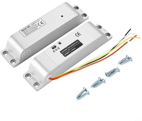 Fauhapyway Elektrisches magnetisches Türschloss, Zugangskontrollsystem mit 1000 kg Haltekraft für Glas, Metall, Holz, Brandschutztüren, 12 V