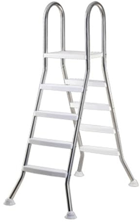 Scala per piscina fuori terra, in acciaio inox, 4 gradini, design a doppia faccia per pareti da 132 cm, supporta fino a 250 kg, durevole e affidabile