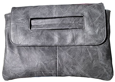 NIGEDU Damen Large Clutch, grau