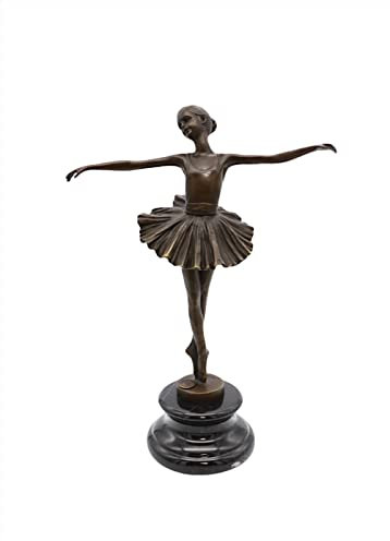 linoows Bronze-Skulptur, Bronzefigur, Jugendstil Prima Ballerina, signiert Milo