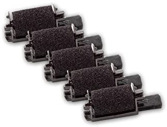 vhbw 5x Farbrolle, Farbwalze Schwarz kompatibel mit Panasonic JE 656 P, JE 659 P, JE 661 P Taschenrechner, Registrierkasse
