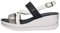 VALLEVERDE 32352 Sandali Scarpe Donna Fibbia Cinturino Pelle Vernice Blu Bianco (39 EU)
