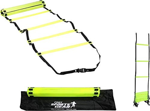 ND Sports Agility Ladder – 2m, 4m & 8m Speed Training Ladder with Adjustable Flat Rungs & Carry Bag – Ideal for Fitness, Footwork, Agility & Coordination Drills – Indoor & Outdoor Use