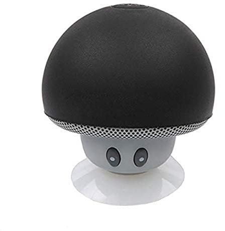 Altavoz con Forma de Seta Bluetooth para Samsung Galaxy A50 Smartphone con Ventosa, Altavoz Micro Mini (Negro)