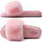COFACE Hausschuhe Damen Fell Pantoffeln Flauschige Schlappen Winter Warm Badeschuhe Puschen für Damen Slippers gr.39