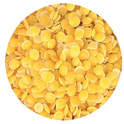 NKlaus 200g Reine Bienenwachs cera Flava gelb Pastillen Zusatzfrei DIY Kosmetik Wachspapier Kerzen 1344