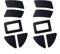 2Sets Mouse Feet Pads Skates Compatible for Razer Viper Ultimate Gaming Mouse (for Razer Viper Wireless) (feet -Viper Wireless)