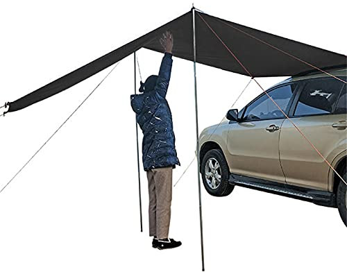 wasserdichte Auto markise sonnenunterkunft, tragbare Auto Seite markise Rooftop Auto Sonne schelter für SUV, Auto Canopy Camper anhänger Zelt Sonne Schatten für Camping, im freien, Reise, 440x200cm