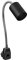 ledscom.de Steckdosenleuchte/Leselampe WAIKA, Schwanenhals, Schalter, schwarz, 1x GU10 max. 60W