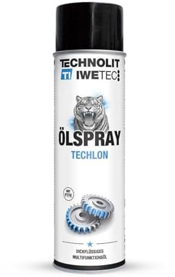 TECHNOLIT Techlon-Öl-Spray 500 ml | PTFE Schmiermittel mit Langzeitwirkung | Kriechfähiges Schmieröl für Ketten & Kugellager | Starker Korrosionsschutz | Haftend an Scharnieren & Drahtseilen
