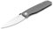 BÖKER PLUS® Connector - EDC Taschenmesser mit extra scharfer Spearpoint Klinge - modernes Framelock Klappmesser mit Daumenpin - klappbares Einhand Messer mit Titan Griff silber & Clip in Etui