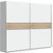 Home Heavenly® - Armario ropero. Armario de 220 cm 2 Puertas correderas Paris. Armario Dormitorio vestidor (220x210 cm Blanco)