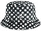 Kangol Chapeau en Tissu Faux Fur Check Bucket Chapeau pour Femme (S (54-55 cm) - Noir-Blanc)