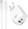 30W Ladegerät und Ladekabel für iPhone 14/13/12/11/Pro Max/Mini, SE/XS/XR/X/8, 2-Port USB C/A Stecker Power Adapter Stecker, USBC Schnellladegerät Netzteil mit 2M USB-C zu Lightnings Kabel