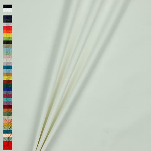 Canvas Stoff Uni Meterware 100% Baumwolle 39 Farben Dekostoff Robust Taschen (003 I Off Weiß)