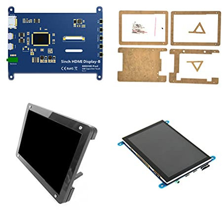 NATEFEMIN Soporte de pantalla táctil capacitiva LCD HD de 5 pulgadas para Raspberry Pi, accesorio de repuesto