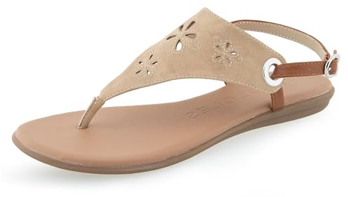 Aerosoles Damen Inesse Flache Sandale, Helles Khaki-Nubukleder, 41 EU