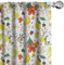 ABAKUHAUS Blumen Vorhänge 2er-Pack, Frühlings-Blumen mit Zitronen-Blätter inspirierend künstlerische Illustration, Vorhang für Wohnzimmer Schlafzimmer, 4 Stück 150 cm x 225 cm, Grün Gelb Rot