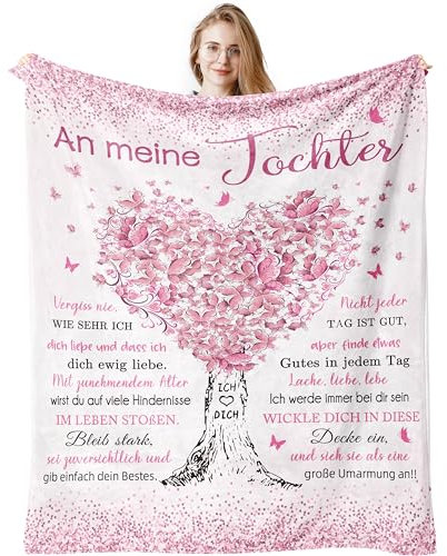 Tochter Geschenke Von Mama, Mutter Tochter Geschenk, An Meine Tochter, Geschenk für Tochter, Geschenk Tochter Decke 150x130CM, Geschenk 18 Geburtstag Mädchen für Tochter, Mutter Tochter Geschenk