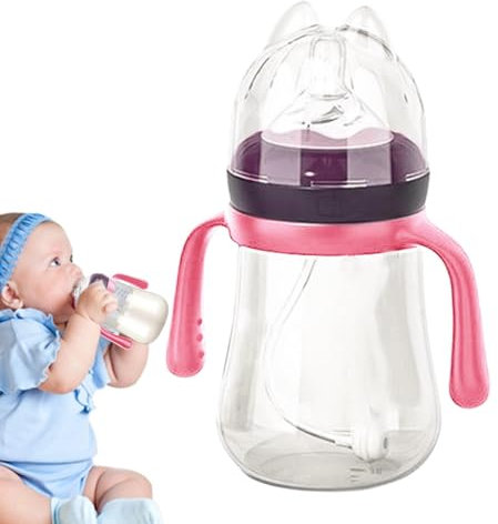 Ziennhu Biberons, Biberon Anti-colique, biberon à tétine de 240 ml, poignées faciles à saisir, biberons d'allaitement, fournitures d'alimentation pour bébés, garçons et filles