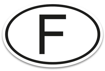 F Aufkleber Länderkennzeichen Frankreich 17,5 x 11,5 cm DIN genormt - kfz792