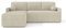 Schlafcouch mit Bettkasten MODERNA - Ecksofa mit Schlaffunktion - Couch L-Form - Moderne Couch - Bouclé-Stoff (Beige, Links)