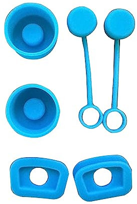 Set of 6 Anti-Spill Stoppers for Stanley Tumblers - Square Round Silicone Spill Proof Stoppers to Keep Cups Clean