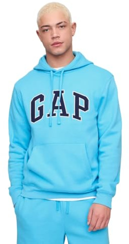 GAP Men's Heritage Logo Pullover Hoodie, Aquarius, M