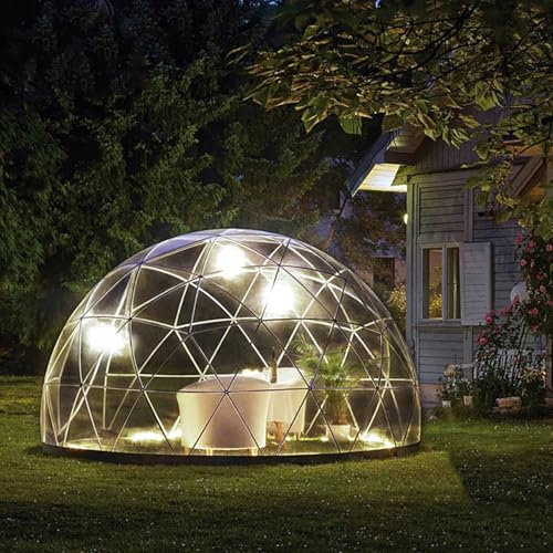 107 Square Feet Garden Dome Igloo, Bubble House Dome, 12 Feet in Diameter, With Transparent Cover, 360° Panoramic View, 10-Level Windproof, Suitable for Camping, Party