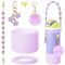 Fit for Owala boot Water Bottle the Accessory Set - Non-Slip Sleeve, Bottle Handle Strap,owala accessories Owala Travel Cup and Candy Coated -owala water bottle 24 oz，32oz, 40oz Sizes (purple, 32 oz)