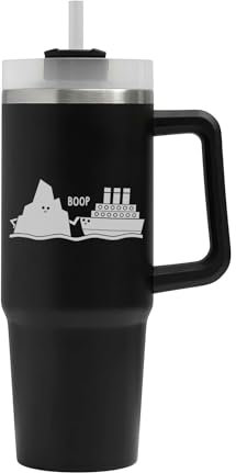 Legendary Ship and Iceberg - Vaso grande, taza de barco legendario e iceberg, termo aislado, taza grande