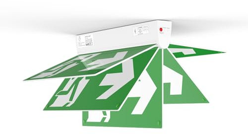 VGTECH Dauerlicht LED Notleuchte Notbeleuchtung Exit Notausgang Fluchtwegleuchte Notlicht Fluchtweg EXIT IP42 drehbar