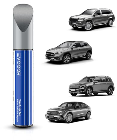EVOOOR (775/9775) Iridium Silver Metallic Autolack Nachbesserung für Mercedes-Benz, Kratzer Reparatur für Auto, Schnelle & Einfache Lösung zur Reparatur