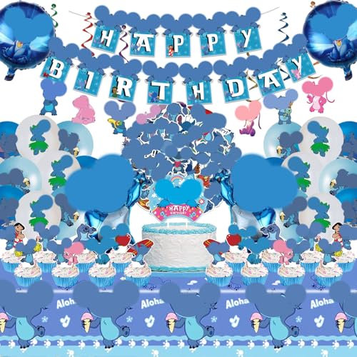 105 Geburtstags Deko,Geburtstagsdeko,Partygeschirr Set,Geburtstag Party Set mit Teller,Banner,Tortendekoration,Servietten,Luftballon