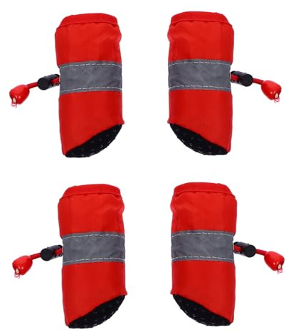 FUTUREORYY 4stücke Schuhe für Hunde Winterpfotenschutz rutschfeste Haustierschuhe und Kälteschutz Einfach Anzuziehen Bequemes Design Hochwertige Materialien Langlebigkeit