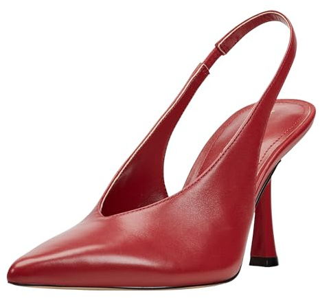 Marc Fisher LTD Women's Esther Pump, Red Leather 610, 9 UK