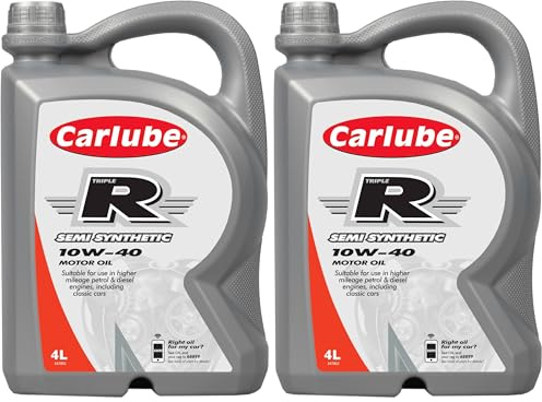 Carlube Triple R 10w40 Semi Synthetic Engine Oil 4 Litres (Pack of 2)