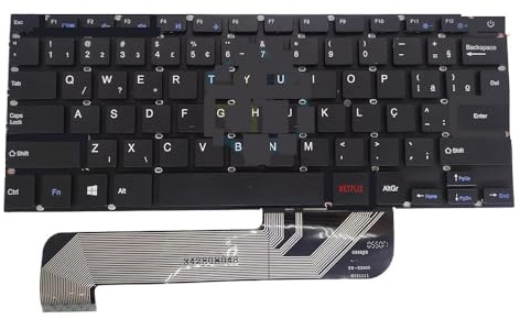 SONGOZD Laptop-Teile Laptop-Tastatur für Teclado, Exo, Smart, E19, E24, E25, C19, C25, L33, L37, M33, M37, C (Artikelnummer 7796)(BR Netflix)