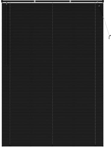 vidaXL Venezianische Jalousie Schwarz 213 x 140 cm 25 mm PVC