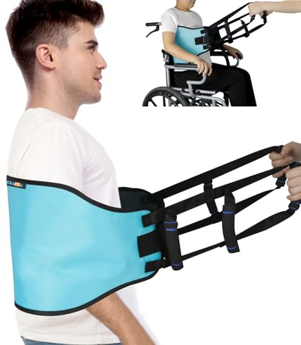 Transfer Belt for Elderly 10 Handles, Transfer Sling Gait Belts for Seniors | Heavy Duty Patient Lift with Straps, Mobility Standing and Lifting Aid for Disabled,Elderly Safely Move from Wheelchair & Bed