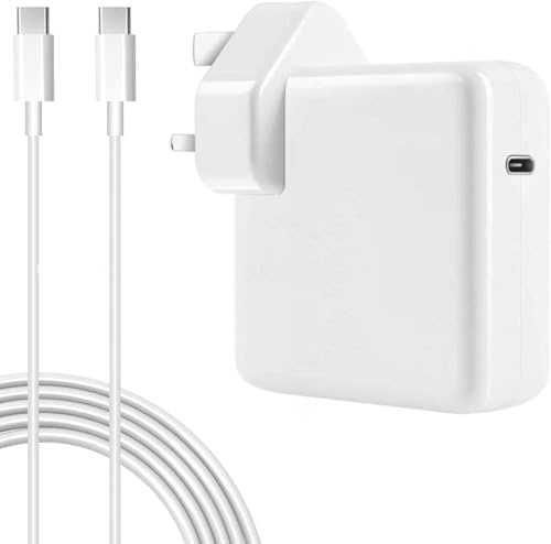 Mac Book Pro Mac Charger -87W UK Plug USB C Charger PD 3.0 - Fast Charger | All USB-C Devices | 2M Cable USB C Charger Compatible with MacBook Pro 16, 15, 14, 13 Inch, MacBook Air 13 Inch