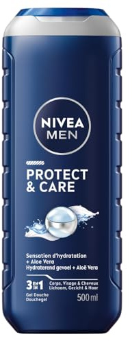 NIVEA MEN Protect & Care Feuchtigkeitsdusche, 500 ml, für Herren, Energie-Duschgel, NIVEA MEN