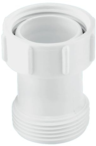 McAlpine 1.25 BSP Female x BSP Male Coupling x 2 Length - S12A-2, White