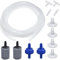 6,5 Füße Standard Airline Tubing Air Luftpumpe Zubehör für Fish Tank, 2 Bubble Release Air Stones, 2 Rückschlagventile, 4 Saugnapfklammern, 2 Straight Connectors und 2 T-Steckverbinder