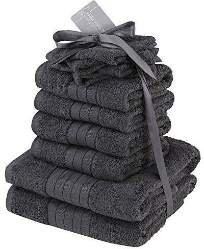 Brentfords Luxury Supersoft Towel Bale Set, Charcoal, 10 Piece